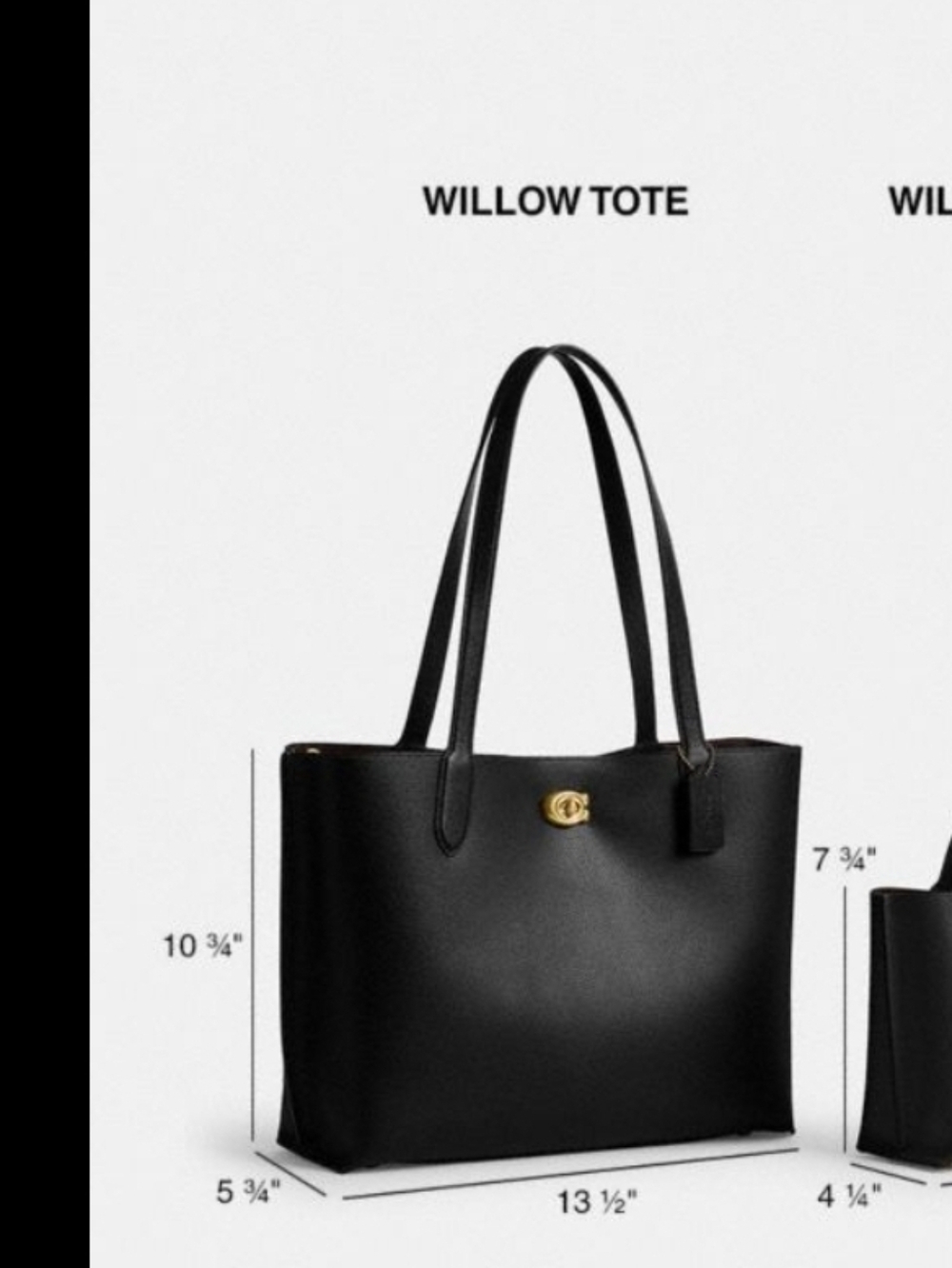 Coach Willow Brown Pebbled Leather Tote with Dark Trim NWT - Picture 10 of 10